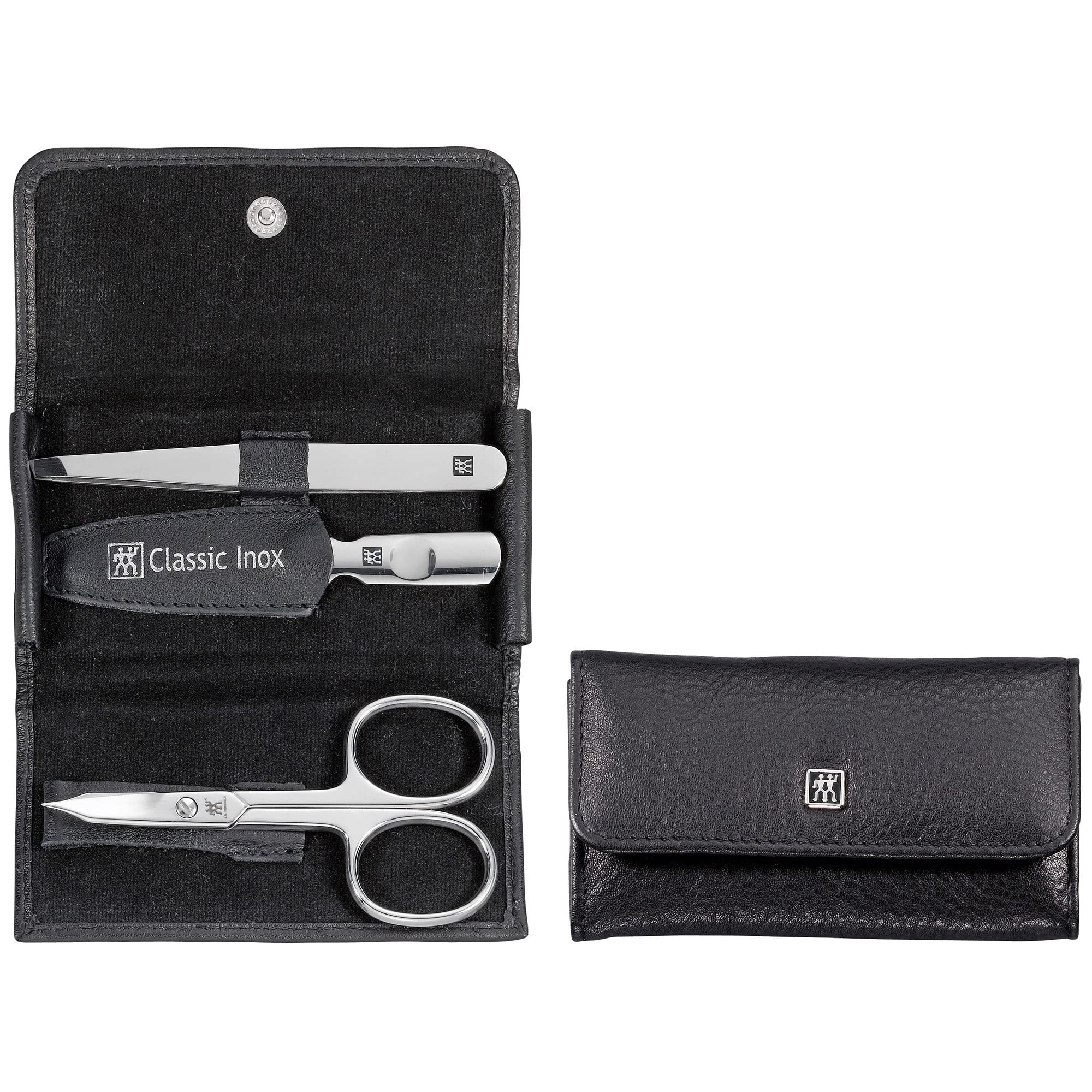 Amazon | ZWILLING Beauty Classic Inox ブラックレザーケース4点